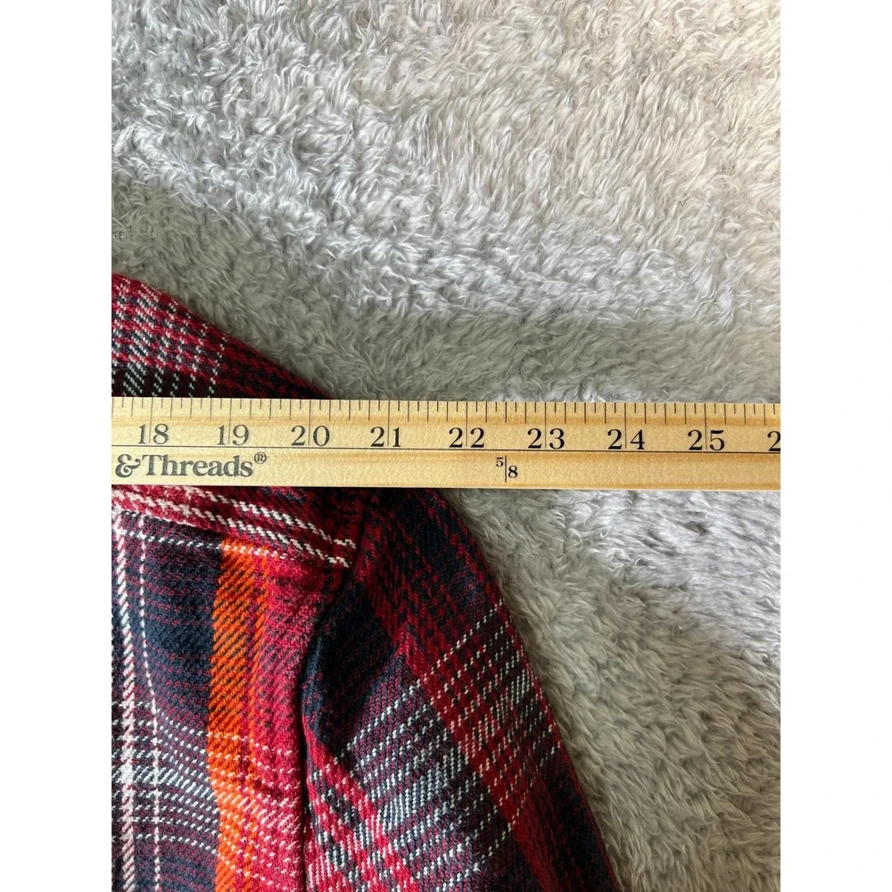 Tommy Hilfiger Men's Cotton Flannel Untucked‎ Overshirt Warm Layer L
